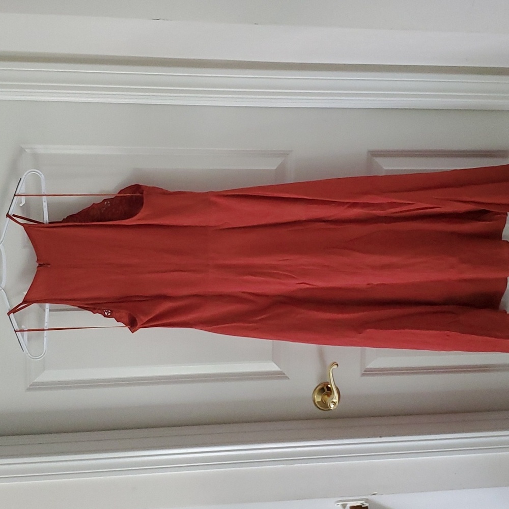 Astr The Label Rust Color Embroidered Halter Dres… - image 4